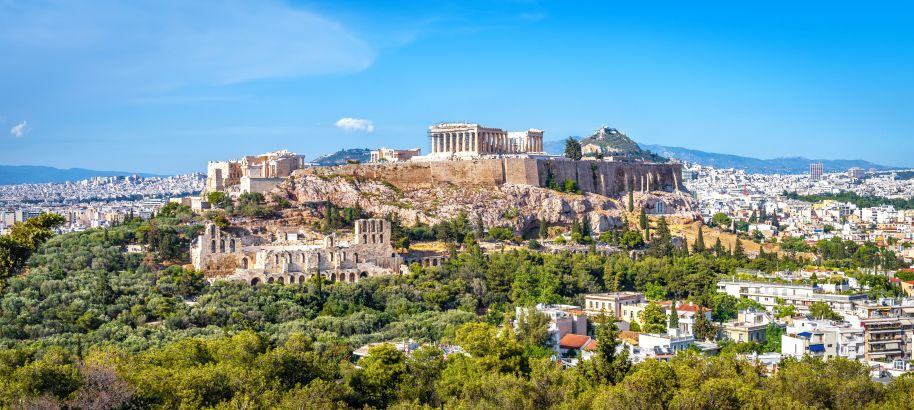 The Acropolis and the Parthenon above the rooftops of Athens, from our trip to Athens